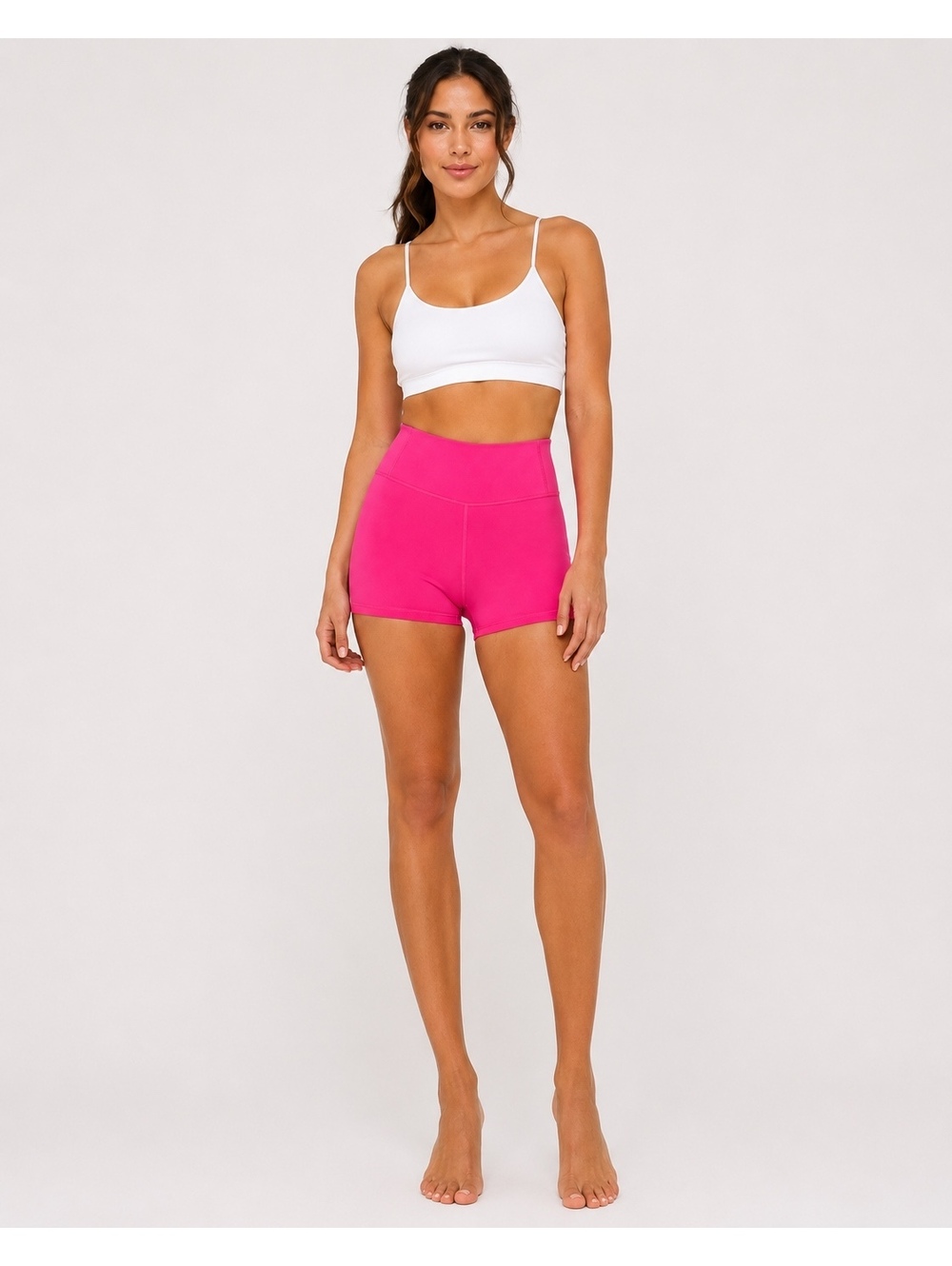 Gilly Hicks Go Recharge High Rise Shortie Shorts Hot Pink Women’s M